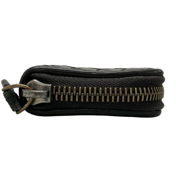 Auth BOTTEGA VENETA Intrecciato - Black Leather B********* Coin Case - Picture 9 of 12